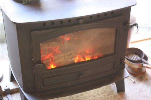 暖かい暖炉